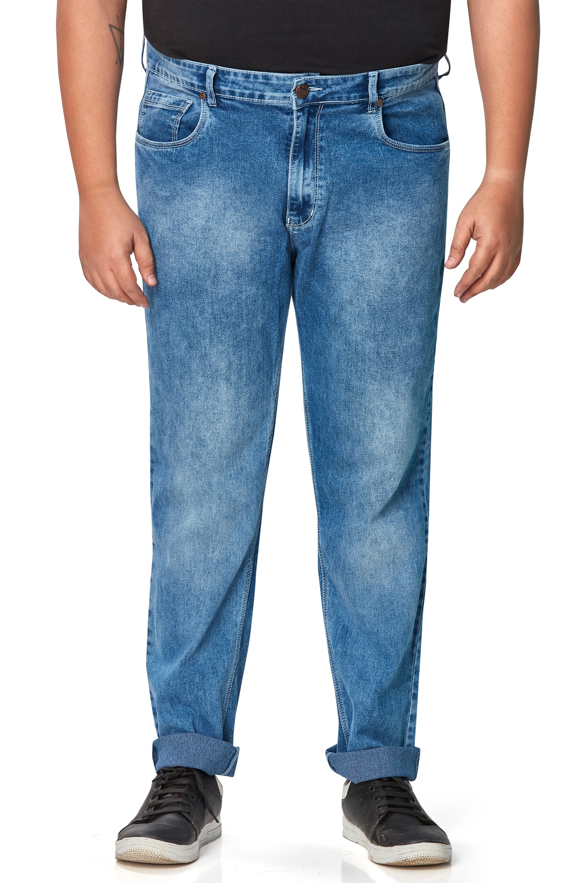 Mens Plus Size Regular Fit Denim Jeans