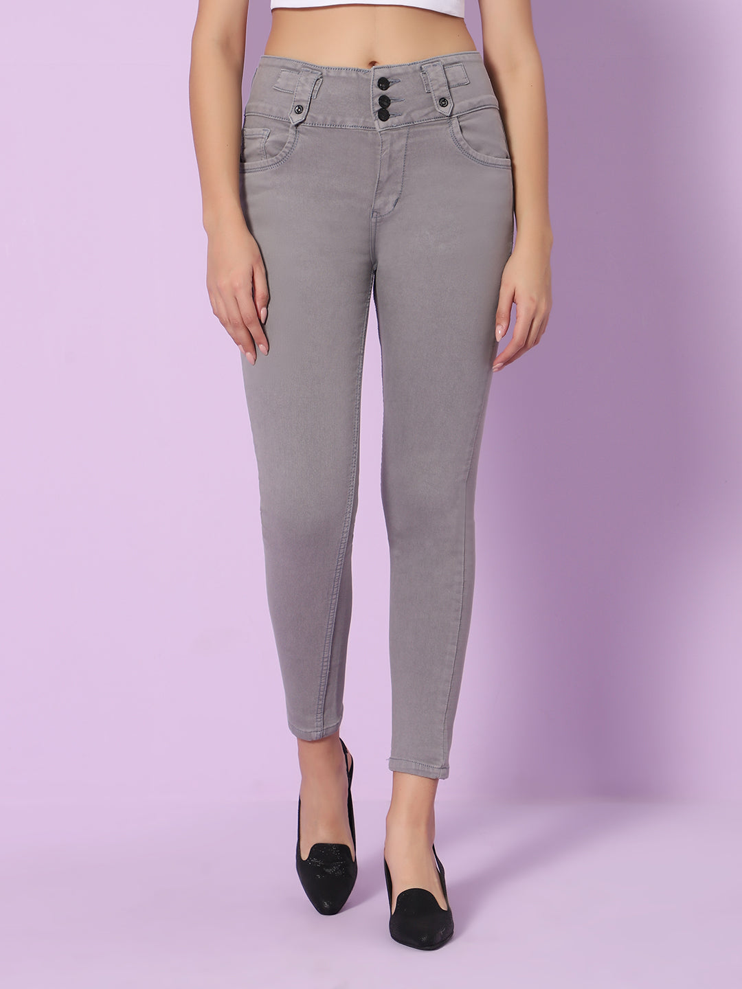 Women Slim Fit High-Rise Light Fade Stretchable Jeans