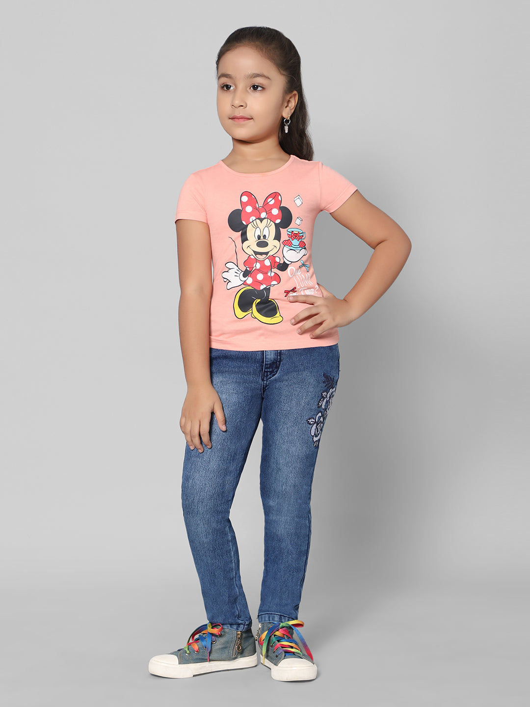 Rea-Lize Girls Regular Fit Mid-Rise Denim Jeans