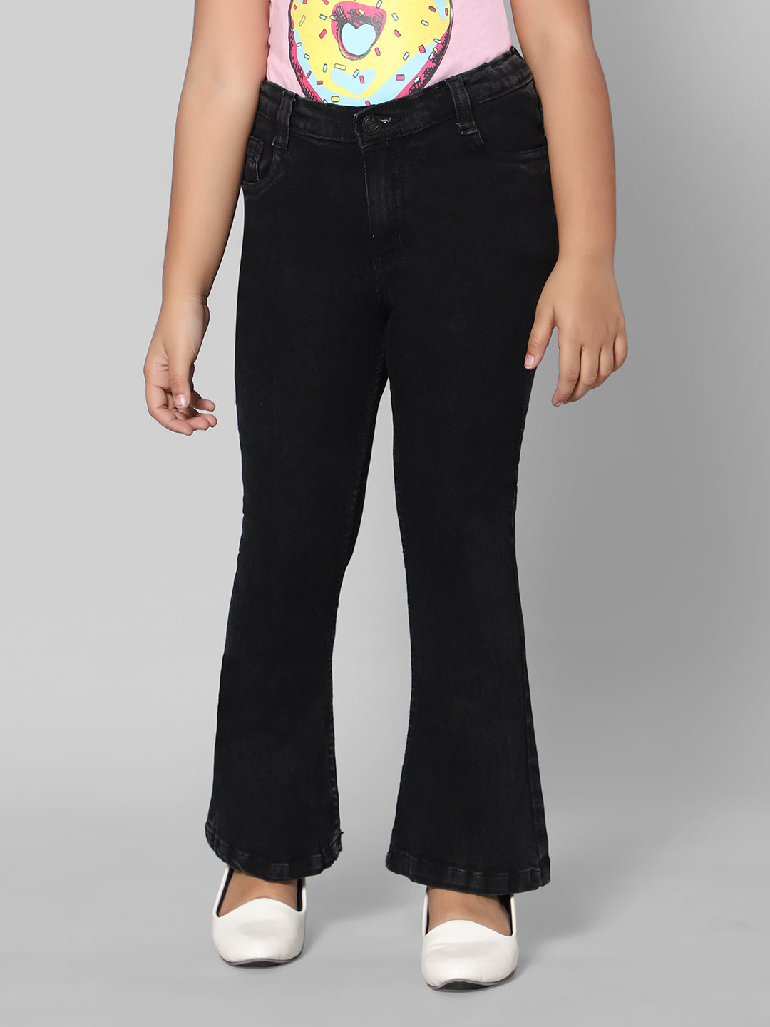 Rea-Lize Girls Boot Cut Mid-Rise Denim Jeans