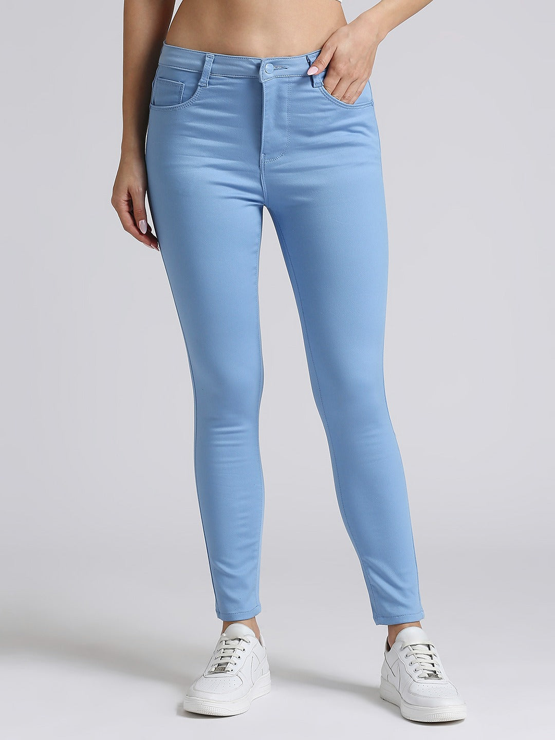 Blue Skinny Fit Jeans With Insert Pockets