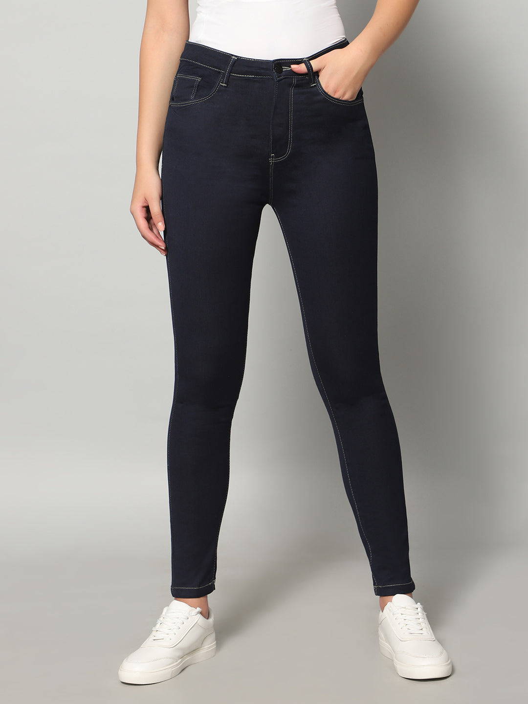 REA-LIZE Blue Skinny Fit High Rise Denim Jeans