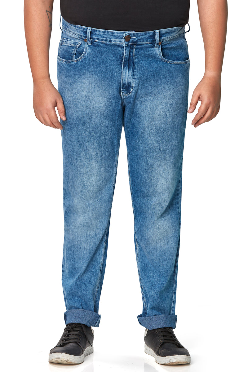 Mens Plus Size Regular Fit Denim Jeans