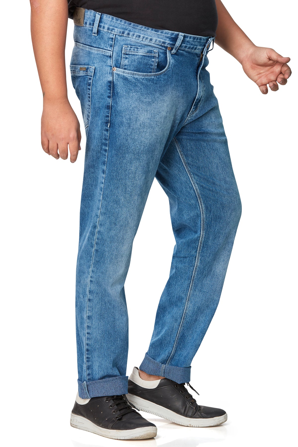 Mens Plus Size Regular Fit Denim Jeans