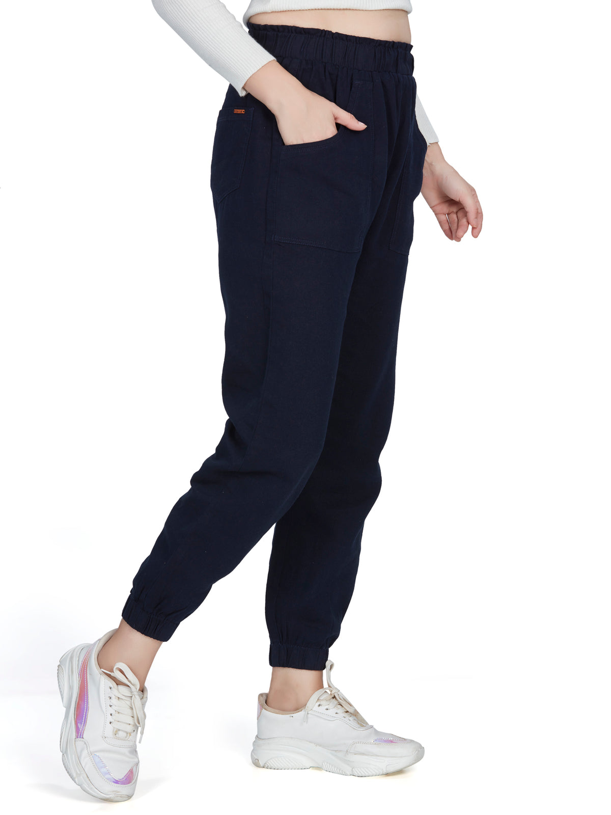 Dark Nevy Blue high rise cotton non-lycra-Goggers