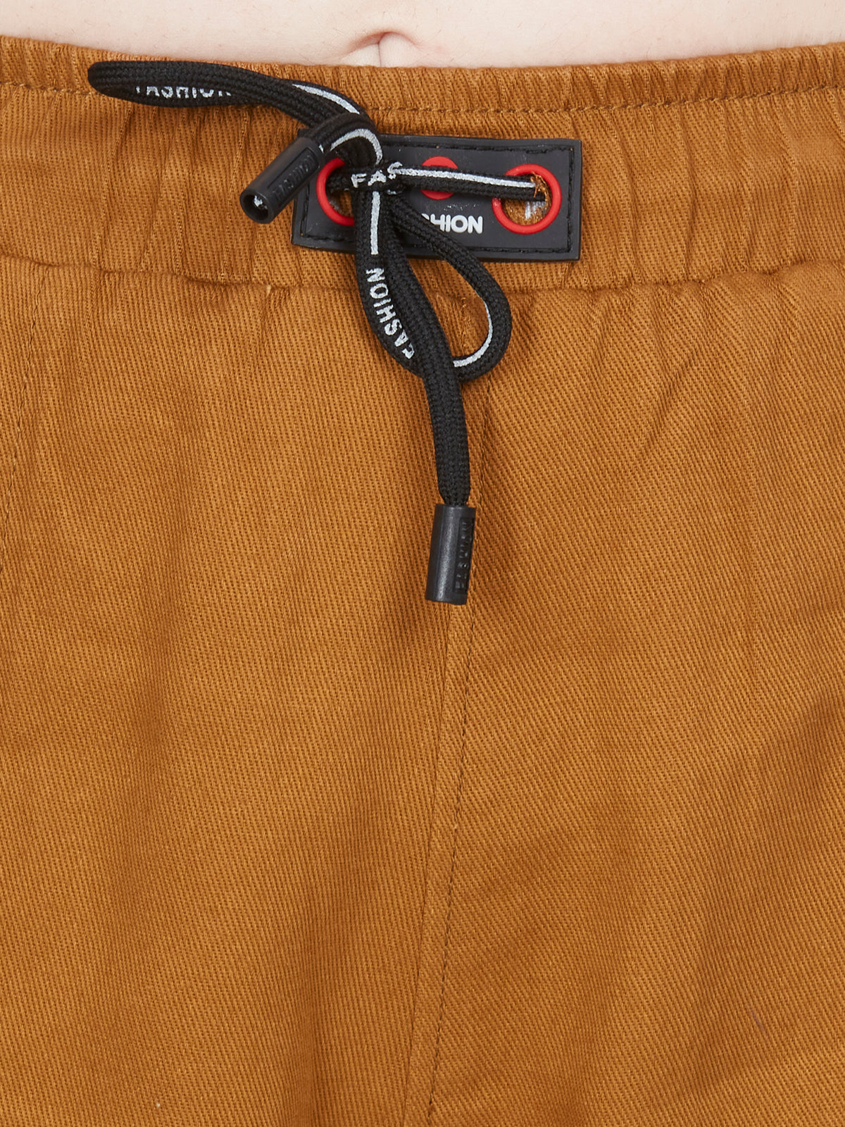 Dark rust high rise cotton non-lycra Joggers Cargo