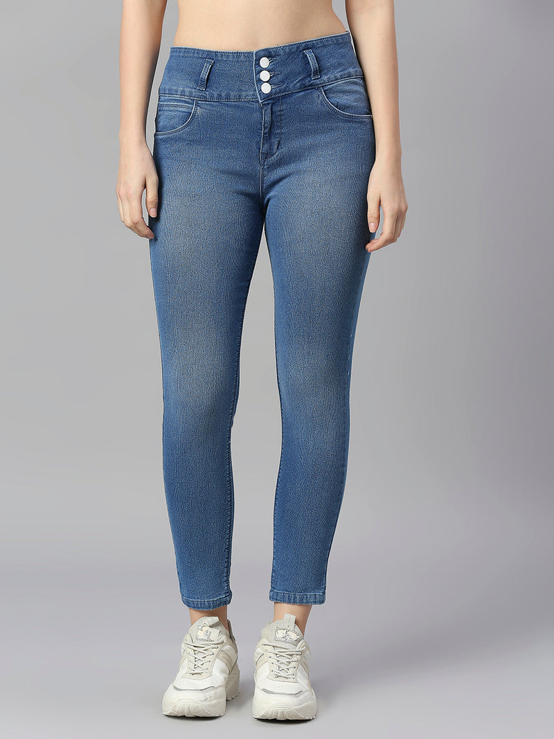 Blue Skinny Fit Jeans with Insert Pockets
