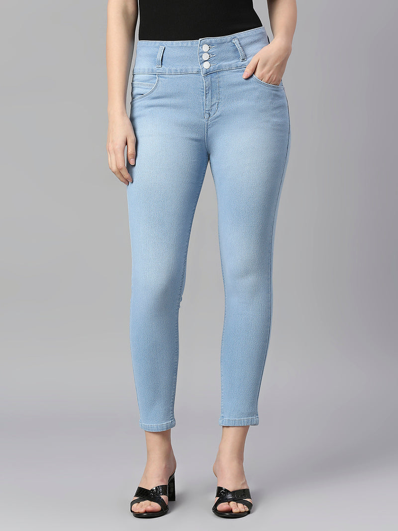 Blue Skinny Fit Jeans with Insert Pockets