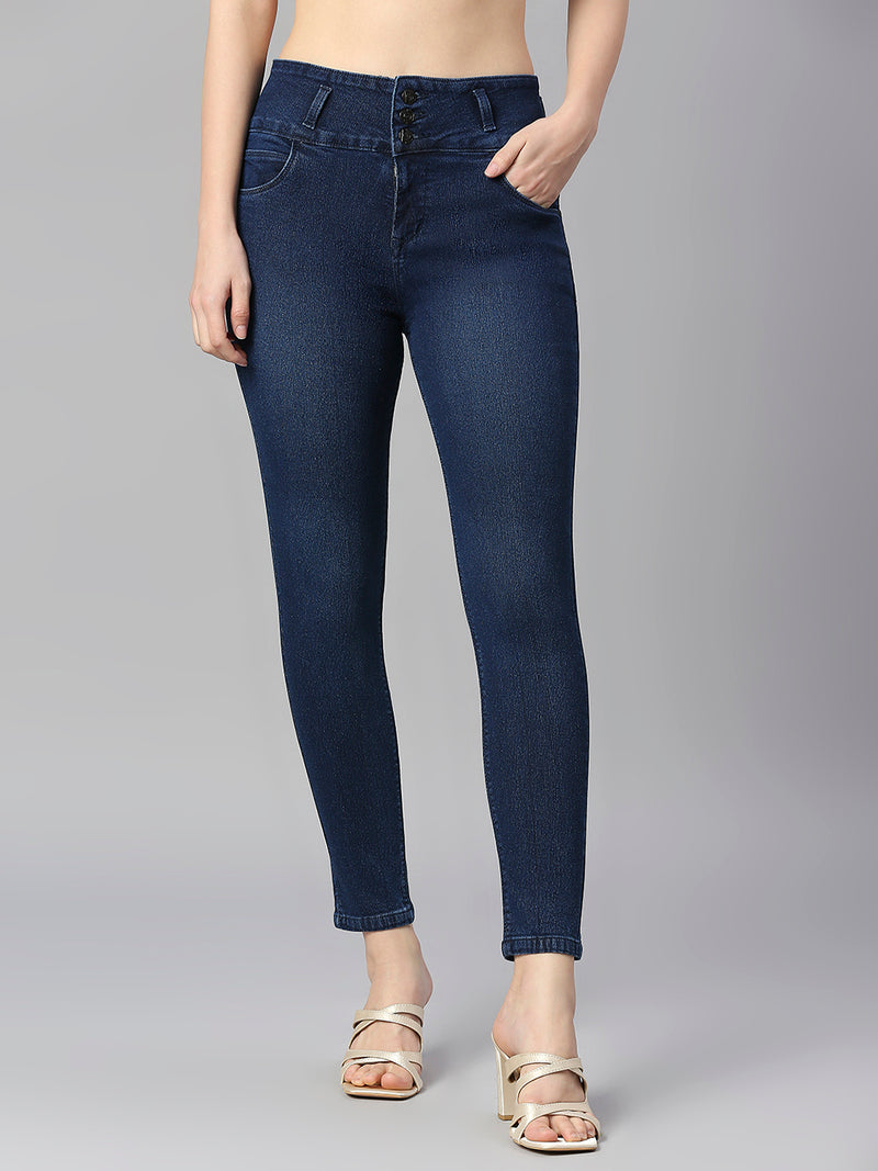 Blue Skinny Fit Jeans with Insert Pockets