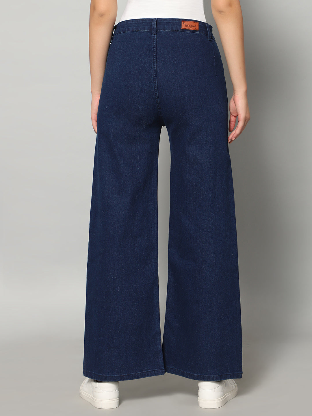 Blue High-Rise Wide Leg Jeans