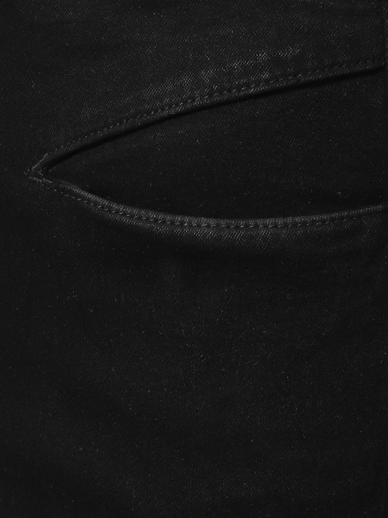 Black High-Rise Wide Leg Jeans