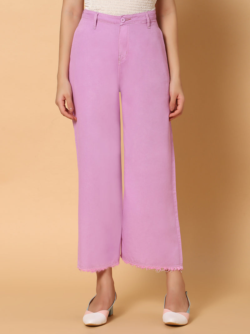 Women High Rise Wide Leg Jeans
