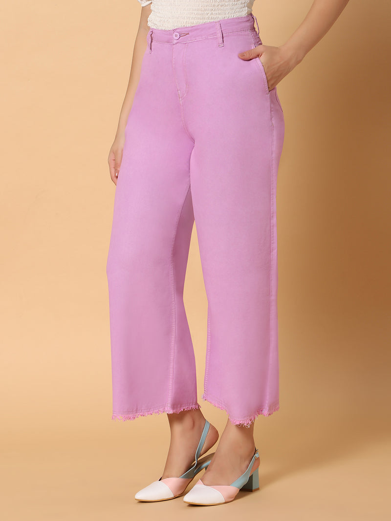Women High Rise Wide Leg Jeans