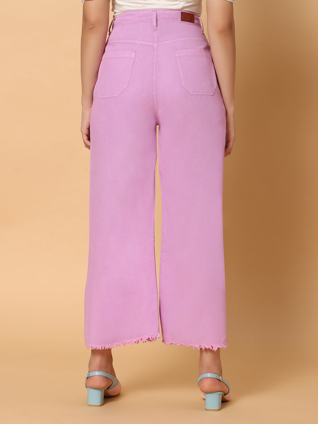 Women High Rise Wide Leg Jeans