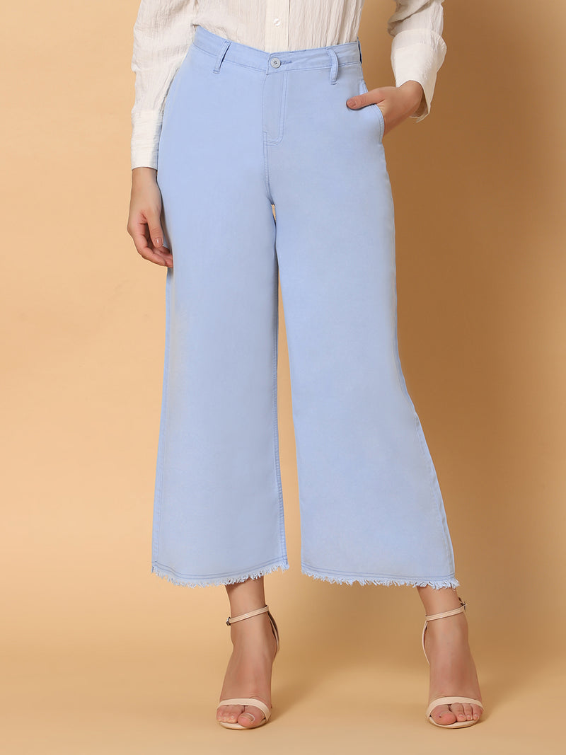Women High Rise Wide Leg Jeans