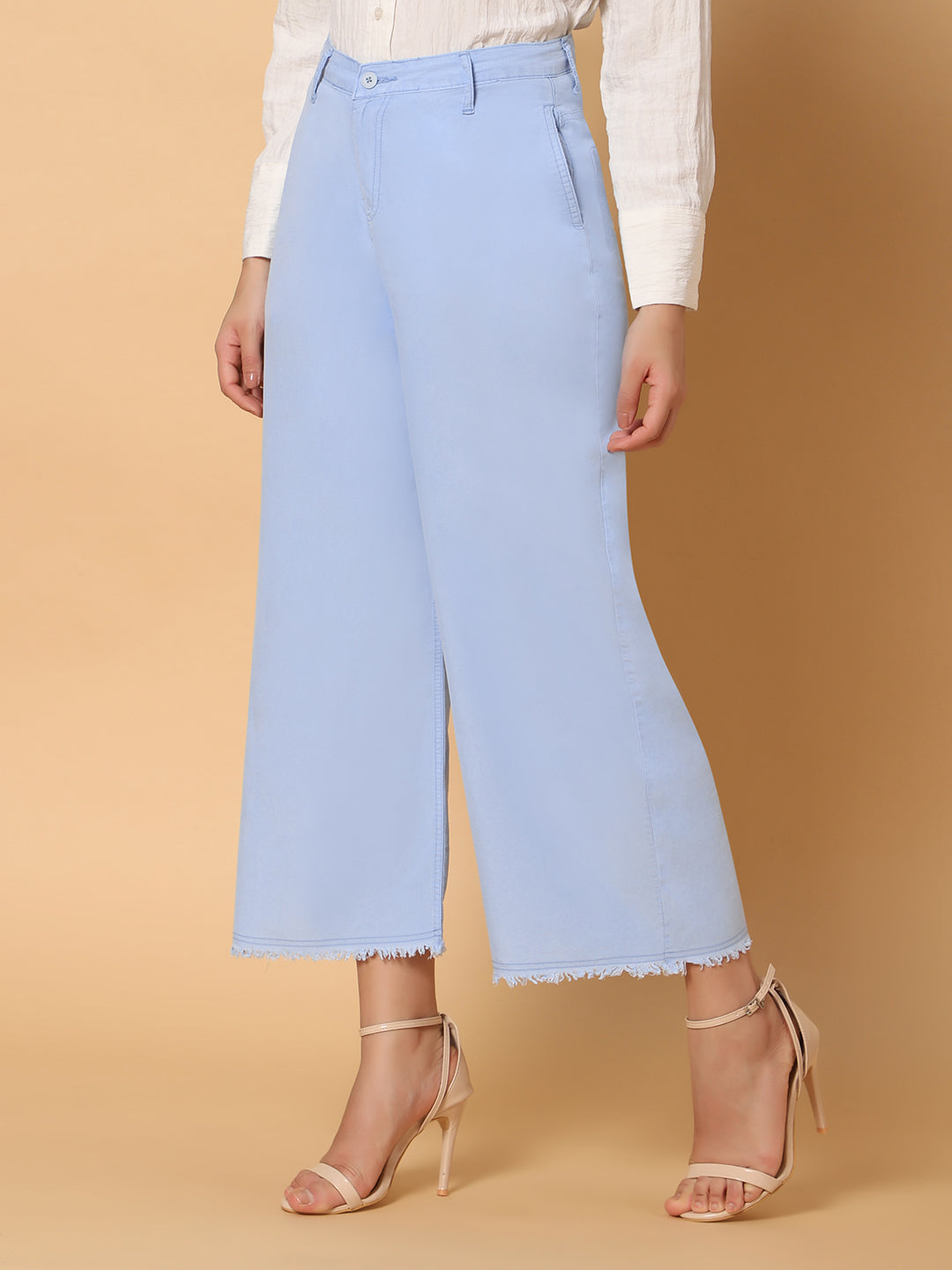 Women High Rise Wide Leg Jeans