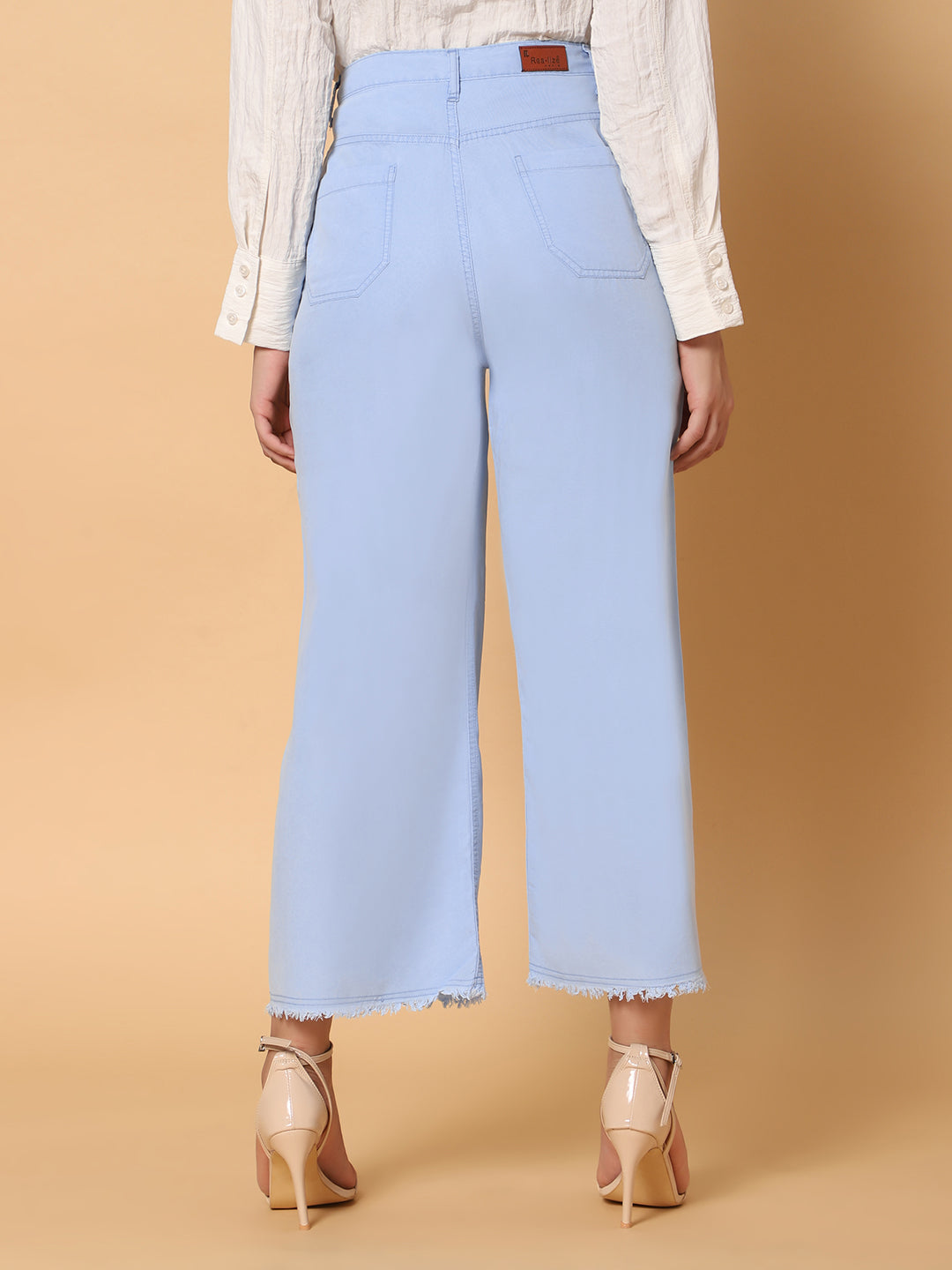 Women High Rise Wide Leg Jeans