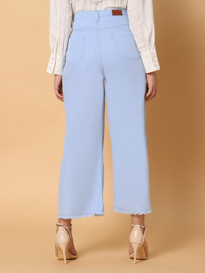 Women High Rise Wide Leg Jeans