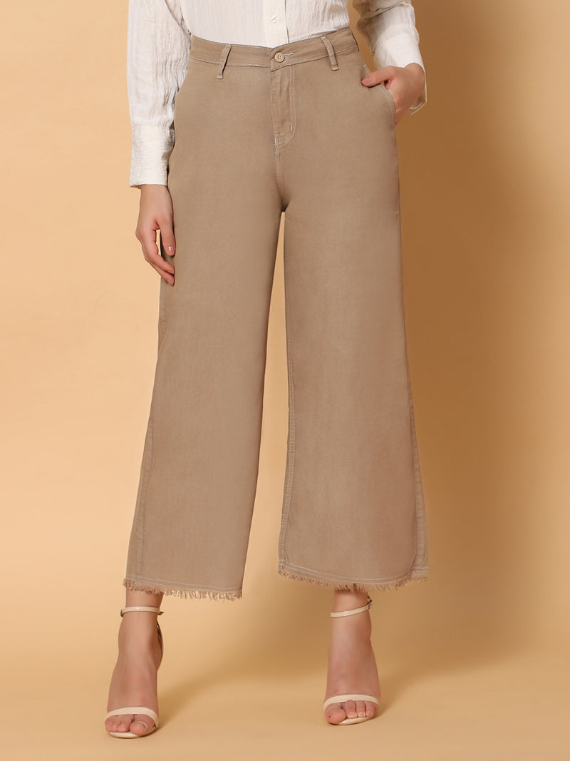 Women High Rise Wide Leg Jeans