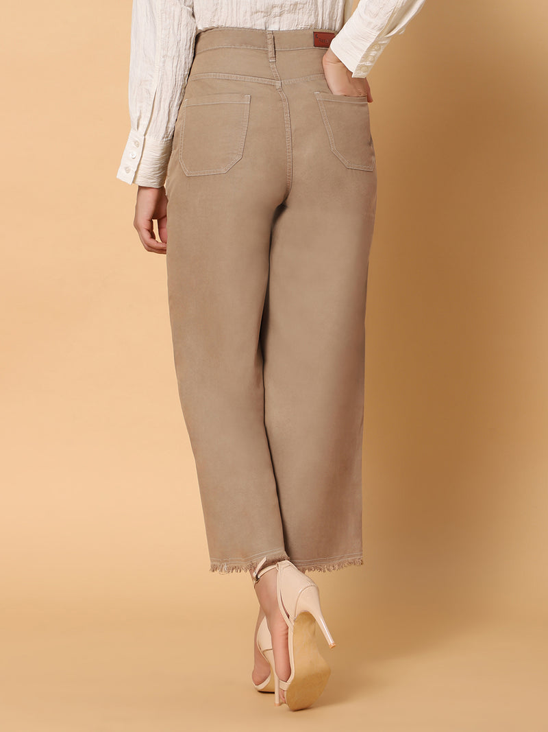 Women High Rise Wide Leg Jeans