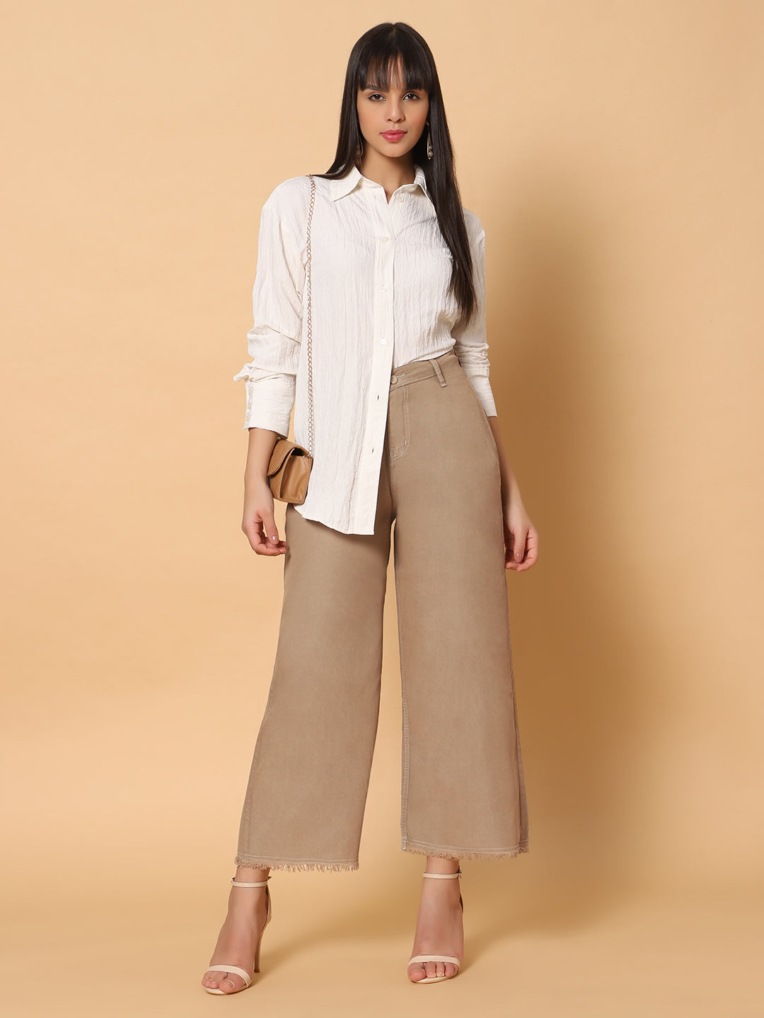 Women High Rise Wide Leg Jeans