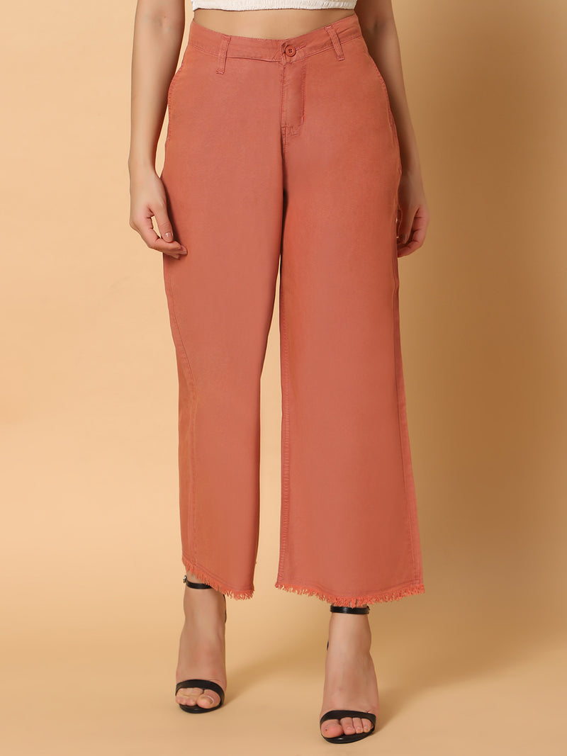 Women High Rise Wide Leg Jeans