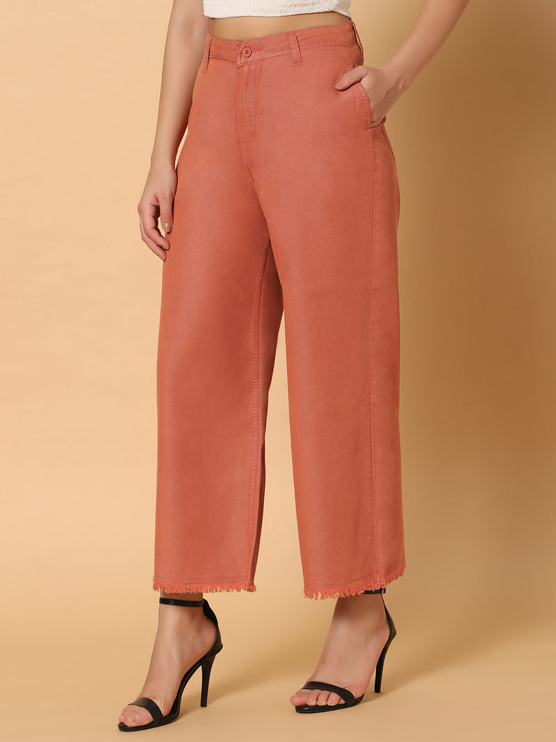 Women High Rise Wide Leg Jeans