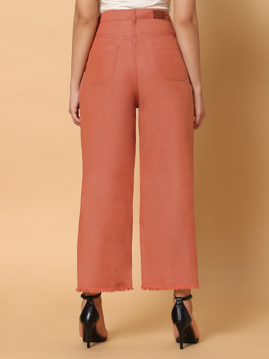 Women High Rise Wide Leg Jeans