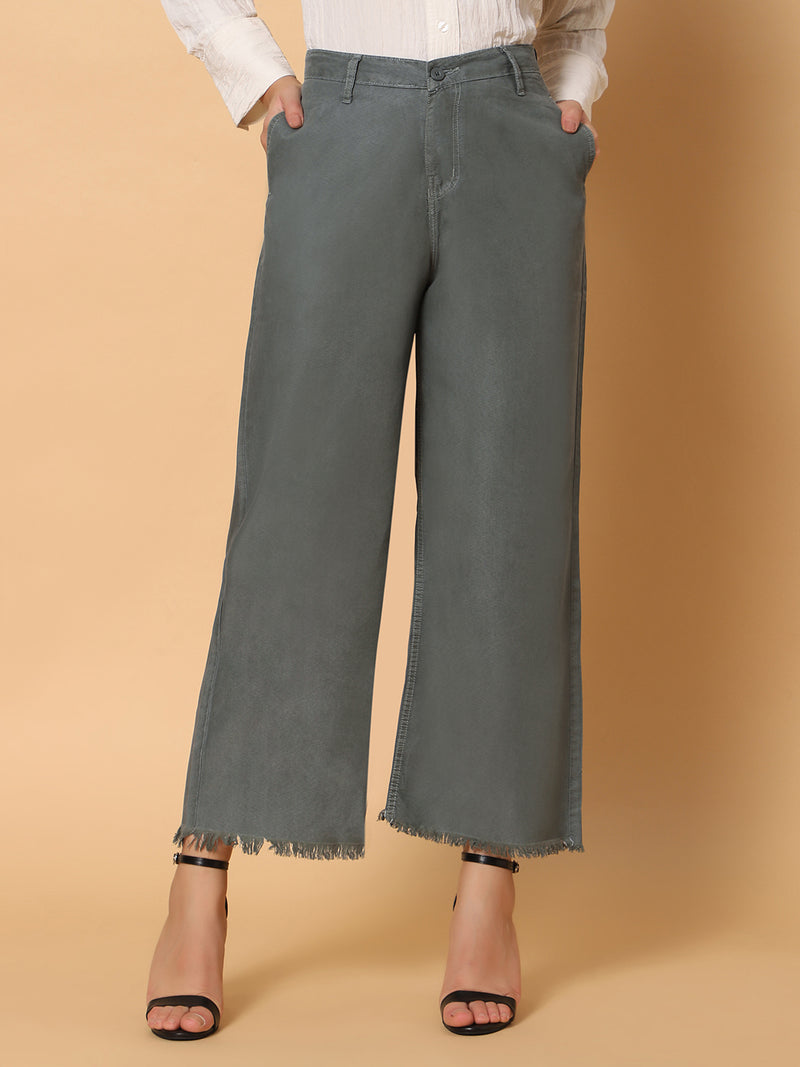 Women High Rise Wide Leg Jeans