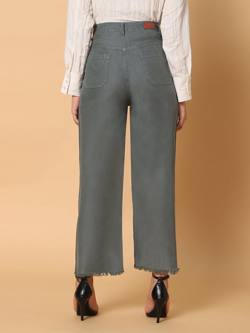 Women High Rise Wide Leg Jeans