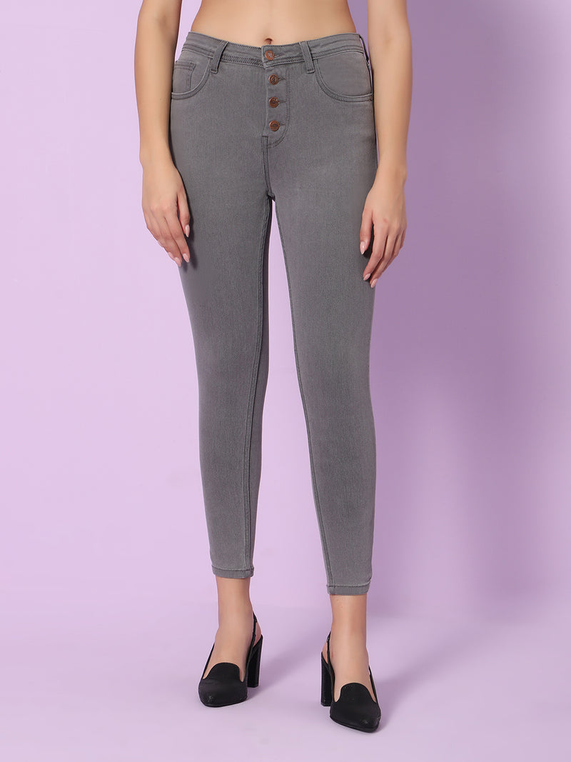 Women Slim Fit High-Rise Light Fade Stretchable Jeans