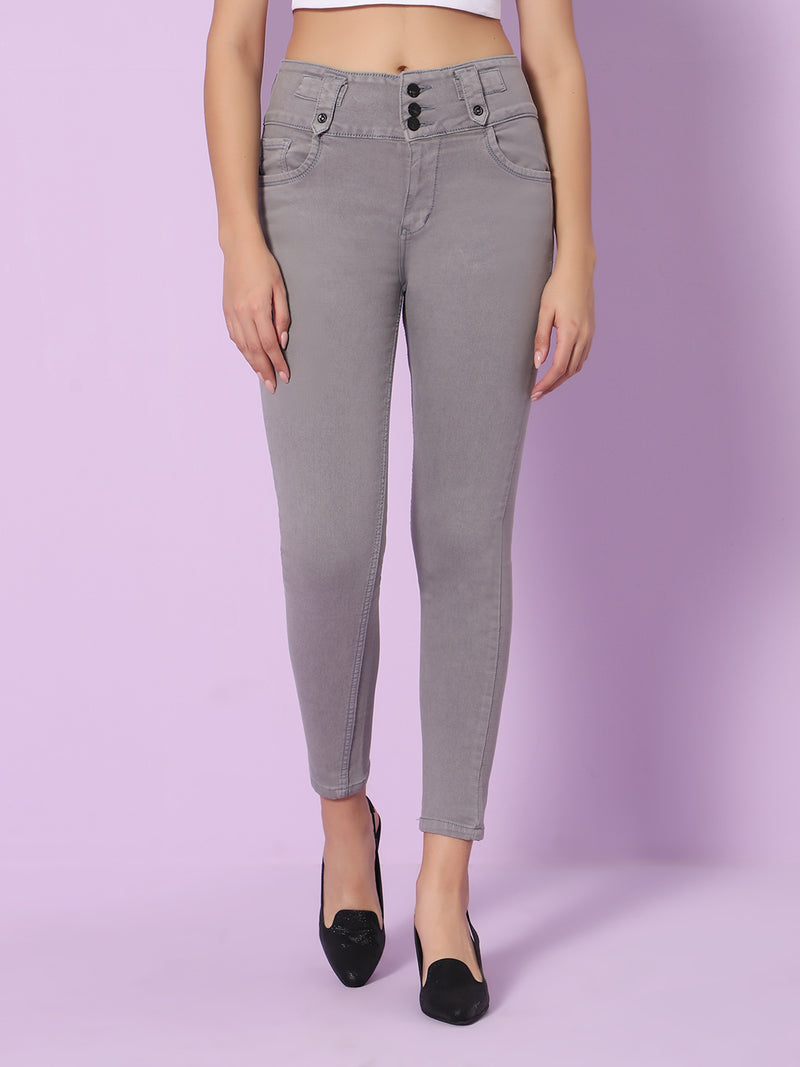 Women Slim Fit High-Rise Light Fade Stretchable Jeans