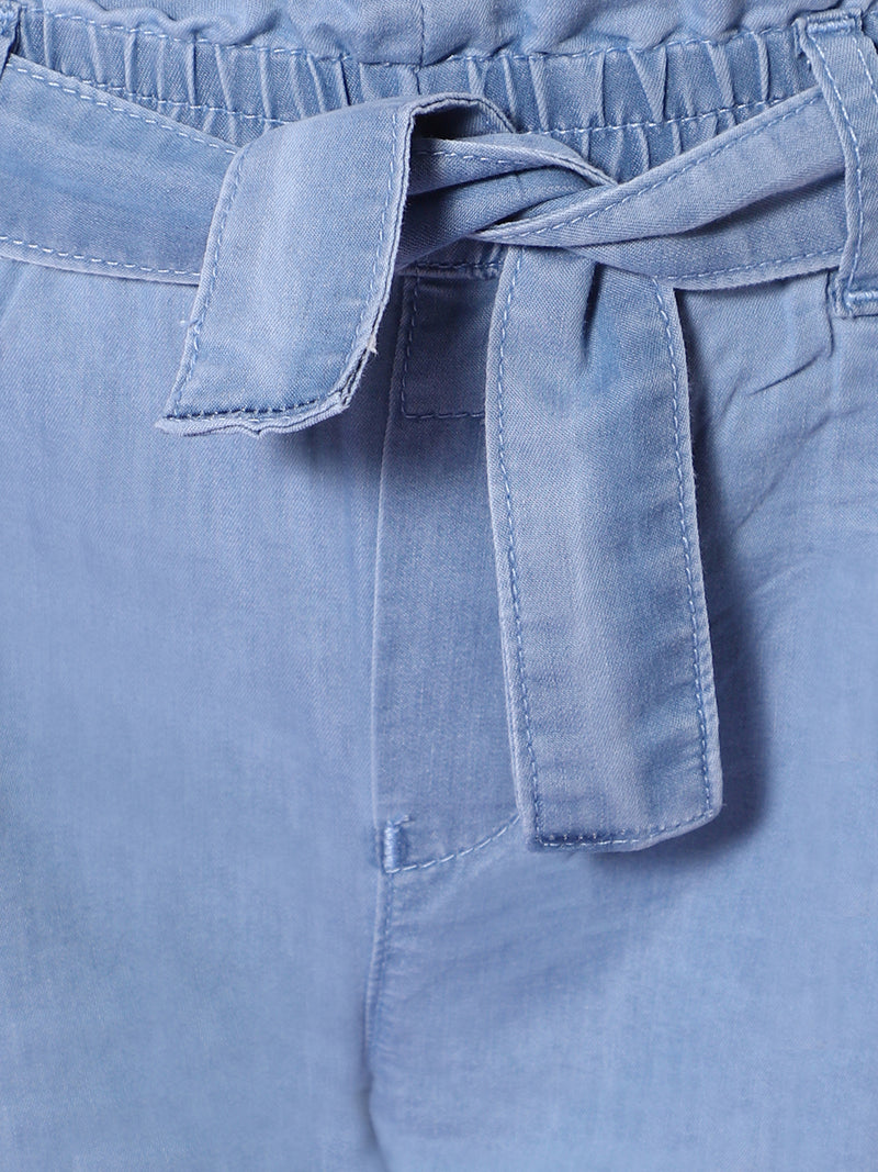 Women Wide Leg High-Rise Low Distress Stretchable Jeans