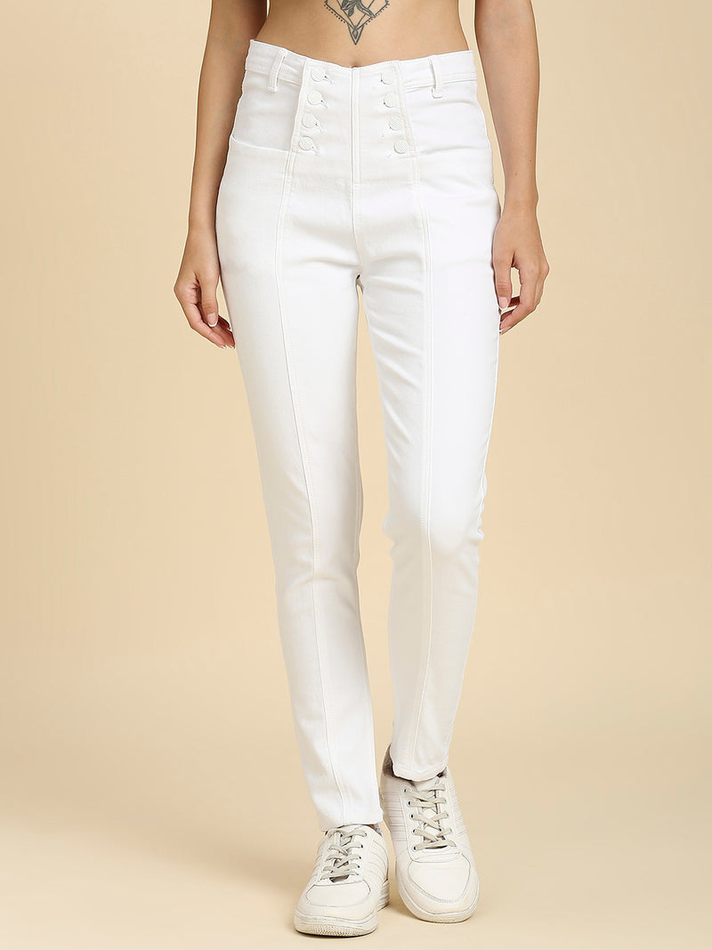 Women Slim Fit High-Rise Light Fade Stretchable Jeans