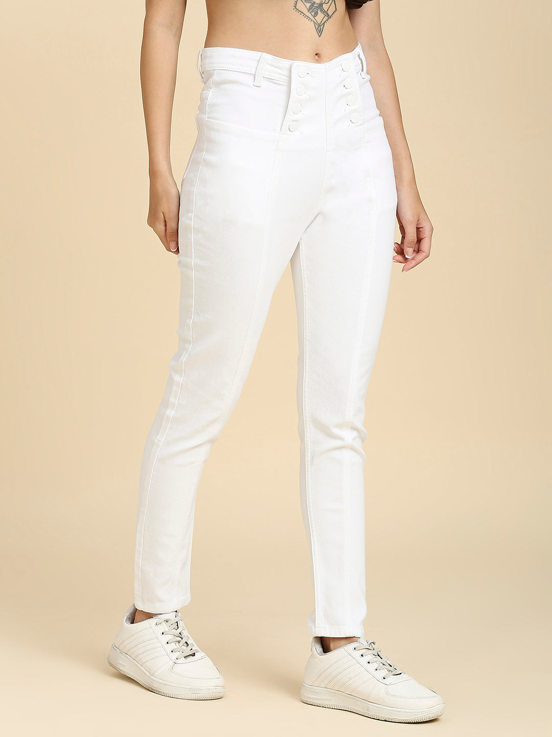 Women Slim Fit High-Rise Light Fade Stretchable Jeans