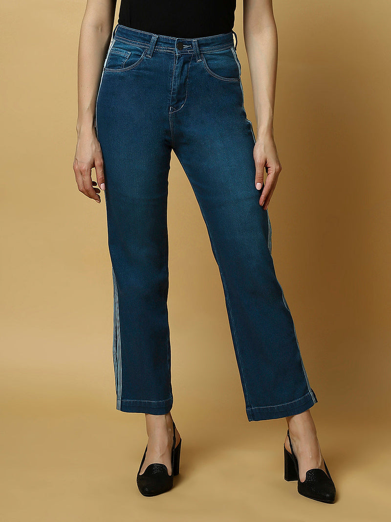 REA-LIZE Blue Dark Shade Skinny Women Jeans