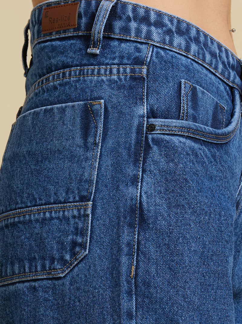 Women Wide Leg High-Rise Light Fade Jeans