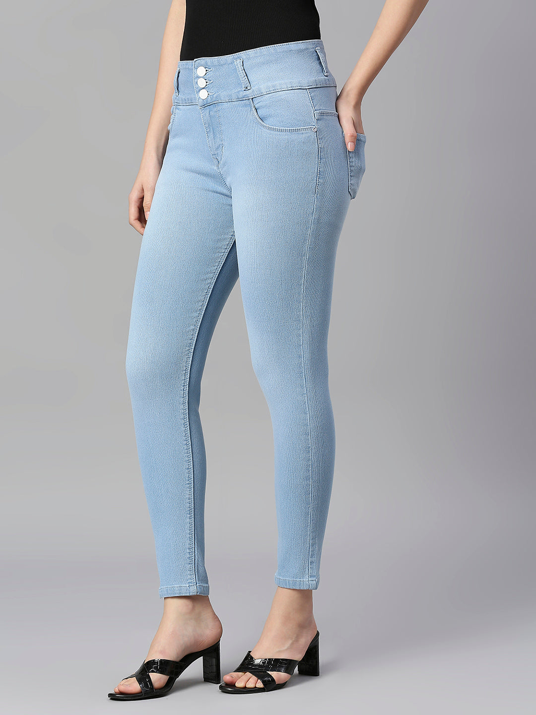 Blue Skinny Fit Jeans with Insert Pockets