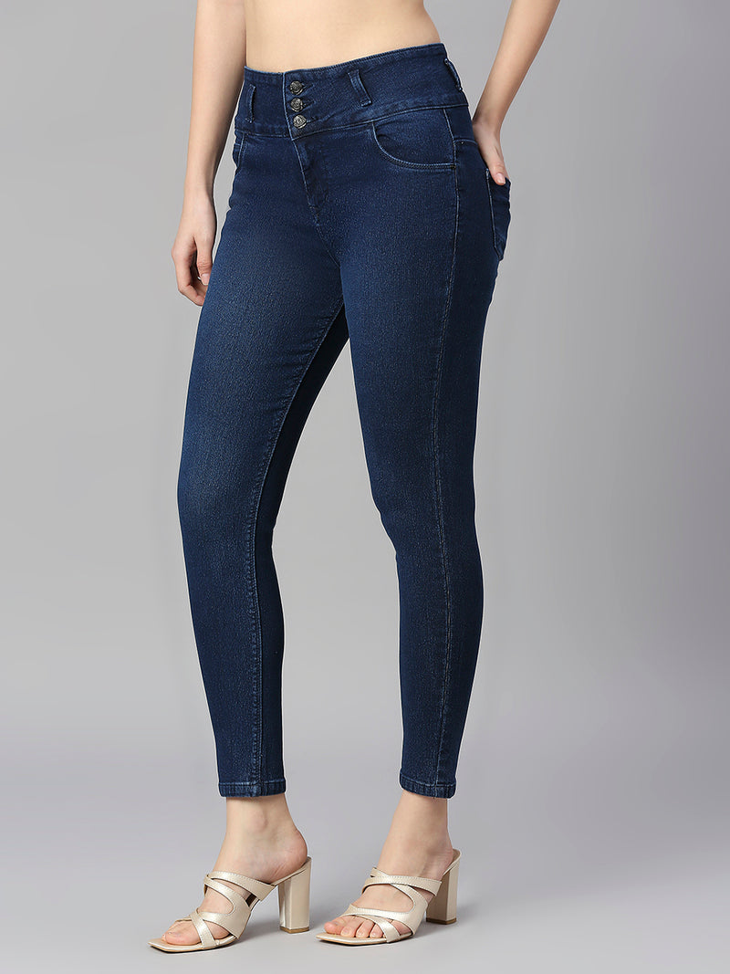 Blue Skinny Fit Jeans with Insert Pockets