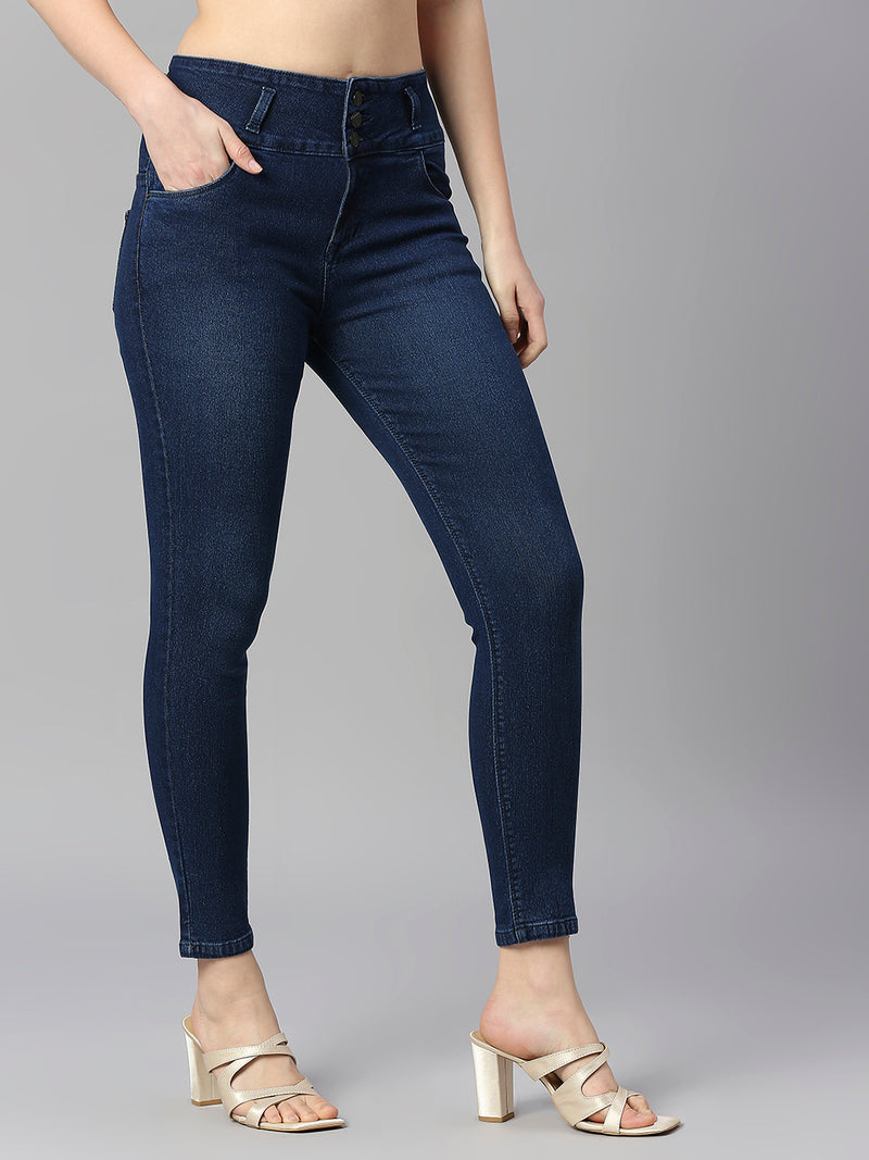 Blue Skinny Fit Jeans with Insert Pockets