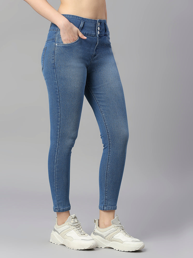 Blue Skinny Fit Jeans with Insert Pockets