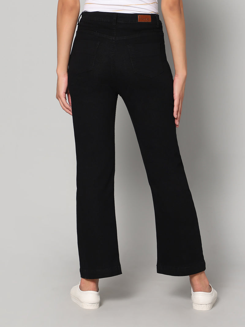 Blue Bootcut High rise Jeans with Insert Pockets