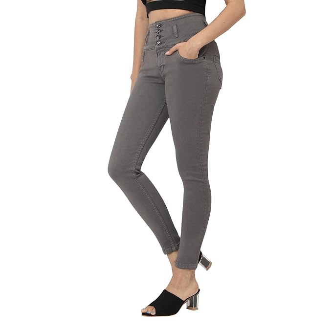 GREAY 4 BTN Skinny Fit Jeans with Insert Pockets