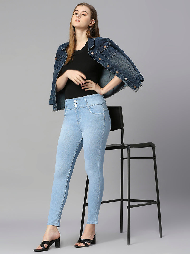 Blue Skinny Fit Jeans with Insert Pockets
