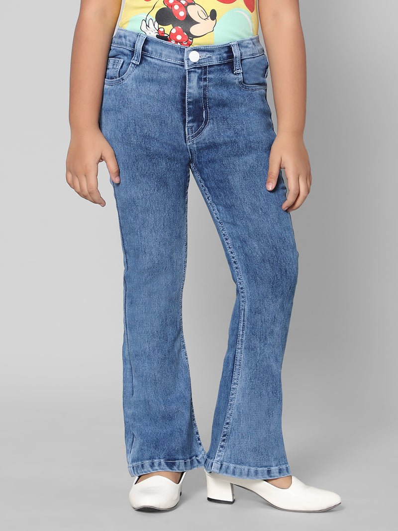 Rea-Lize Girls Boot Cut Mid-Rise Denim Jeans