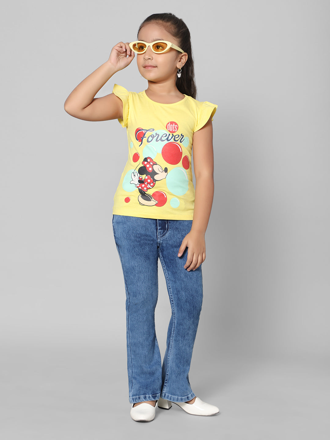 Rea-Lize Girls Boot Cut Mid-Rise Denim Jeans