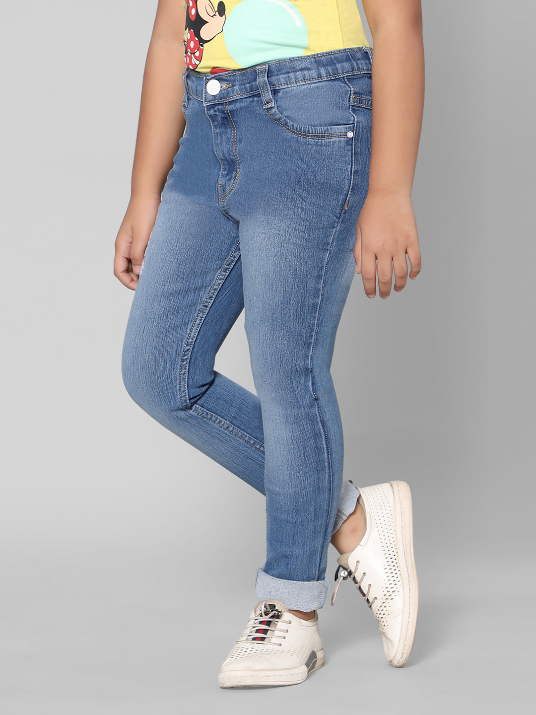 Rea-Lize Girls Regular Fit Mid-Rise Denim Jeans