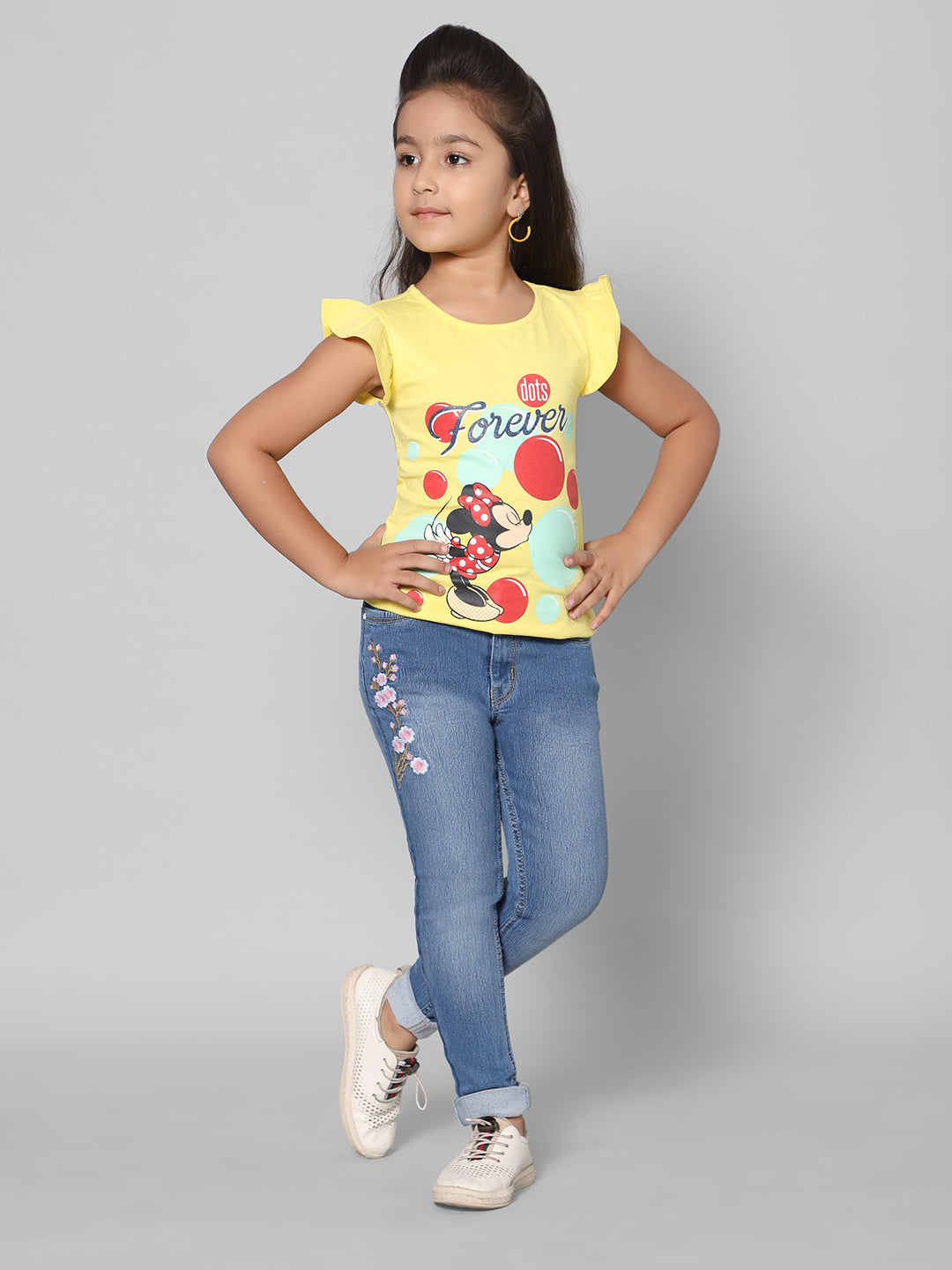 Rea-Lize Girls Regular Fit Mid-Rise Denim Jeans