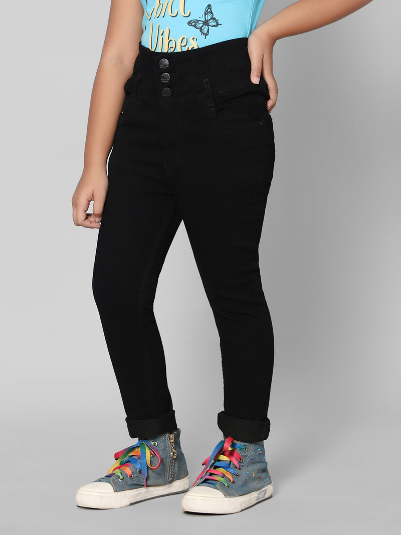 Rea-Lize Girls Regular Fit Mid-Rise Denim Jeans