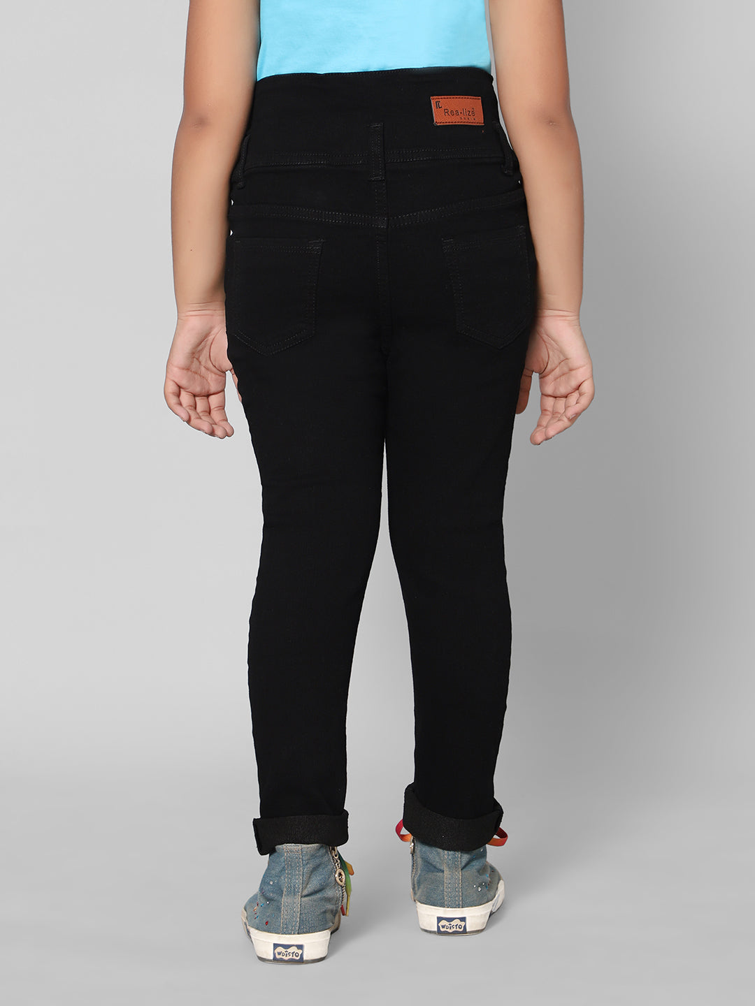 Rea-Lize Girls Regular Fit Mid-Rise Denim Jeans